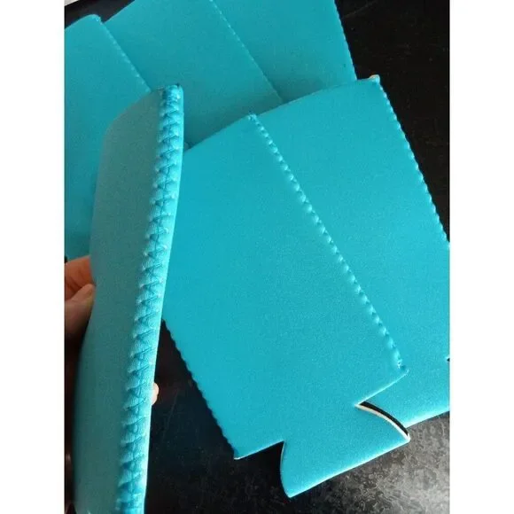 6 light blue cold drink foam holders pool beach - Picture 2 of 2